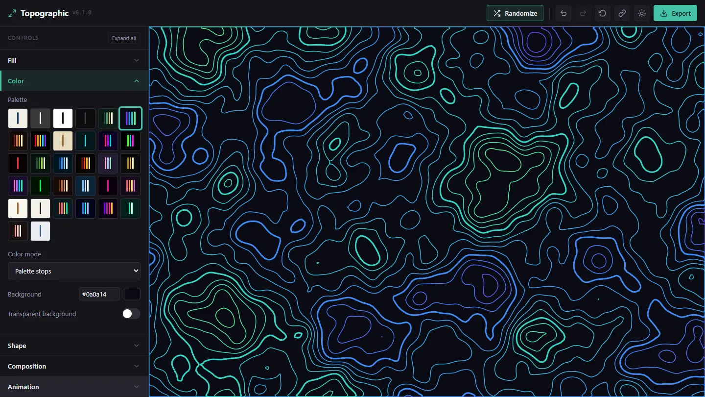 Topographic Generator screenshot
